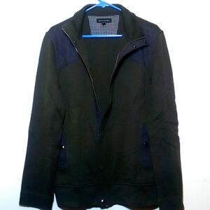 Banana Republic zippered waffle knit sweater green Men's Medium